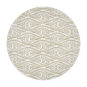 Gold Chinese Clouds Pattern Glass Cutting Board Snijplank (Voorkant)