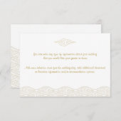 Gold Chinese Clouds Weddenschappen Informatiekaartje (Voorkant / Achterkant)