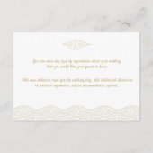 Gold Chinese Clouds Weddenschappen Informatiekaartje (Voorkant)