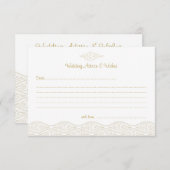 Gold Chinese Clouds Weddenschapskaarten Advieskaart (Voorkant / Achterkant)