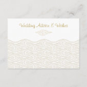 Gold Chinese Clouds Weddenschapskaarten Advieskaart (Achterkant)