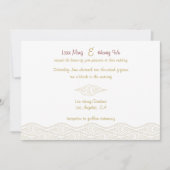 Gold Chinese Clouds Wedding Invitations Kaart (Voorkant)