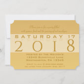 Gold Chinese Dog Papercut 2018 Monogram Uitnodigin Kaart (Achterkant)