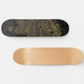 Gold Chinese draak op zwart Persoonlijk Skateboard (Horizontaal)