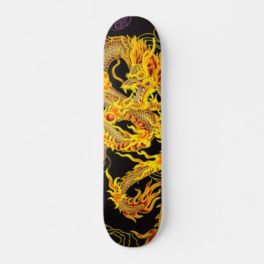 Gold Chinese keizer Dragon Element Aangepast Pro Persoonlijk Skateboard (Voorkant)