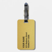 Gold Chinese Papercut Black Stippen G Bagagelabel (Achterkant verticaal)