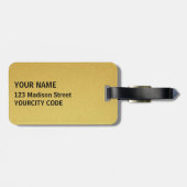 Gold Chinese Papercut Black Stippen G Bagagelabel (Achterkant horizontaal)