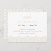 Gold Chinese wolken repetitief diner uitnodiging (Voorkant / Achterkant)