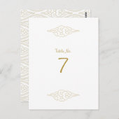 Gold Chinese wolkenweddenschapskaarten Briefkaart (Voorkant / Achterkant)