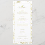 Gold Chinoiserie Floral Wedding Menu (Voorkant)