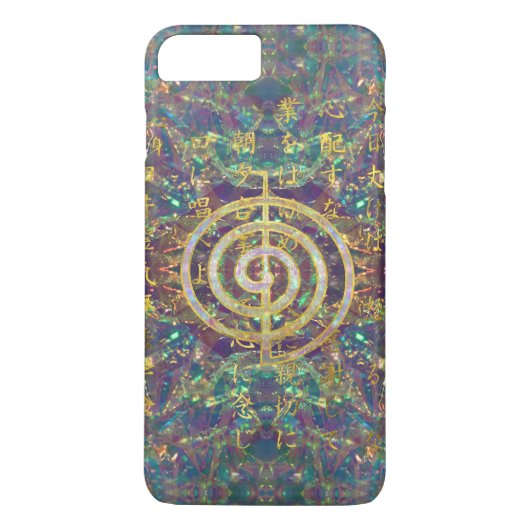 Gold Choku Rei Symbol en Reiki Precepts Case-Mate iPhone Case (Achterkant)