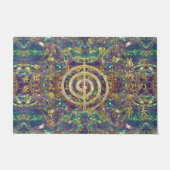 Gold Choku Rei Symbol en Reiki Precepts Deurmat (Voorkant)