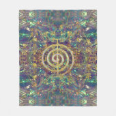Gold Choku Rei Symbol en Reiki Precepts Fleece Deken (Voorkant)