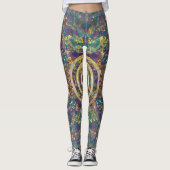 Gold Choku Rei Symbol en Reiki Precepts Leggings (Voorkant)