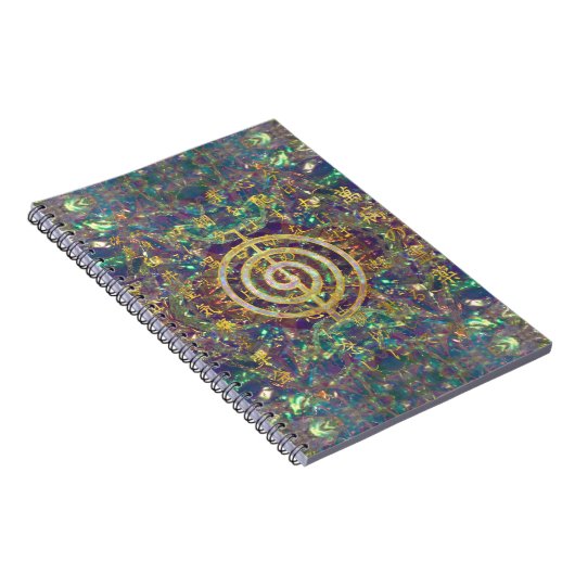 Gold Choku Rei Symbol en Reiki Precepts Notitieboek (Rechterzijde)