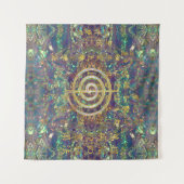 Gold Choku Rei Symbol en Reiki Precepts Wandkleed (Voorkant (horizontaal))