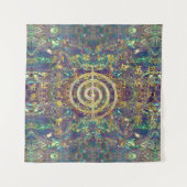 Gold Choku Rei Symbol en Reiki Precepts Wandkleed (Voorkant)