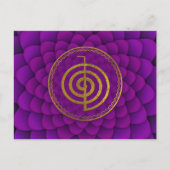 Gold Choku Rei-symbool op lotus Briefkaart (Voorkant)