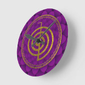 Gold Choku Rei-symbool op lotus Ronde Klok (Hoek)