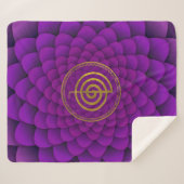 Gold Choku Rei-symbool op lotus Sherpa Deken (Voorkant (horizontaal))