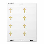 Gold Christelijk Cross Etiket (Full Sheet)