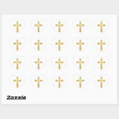 Gold Christelijk Cross Hart Sticker (Vel)
