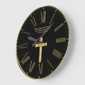 Gold Christelijk Faith Cross Grote Klok (Hoek)