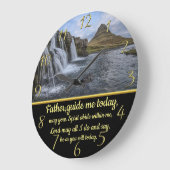 Gold Christelijk Faith kruis met gele waterval Grote Klok (Hoek)