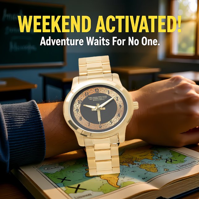 Gold Christelijk Faith kruis met grappig gezegde Horloge (Creator heeft geüpload)