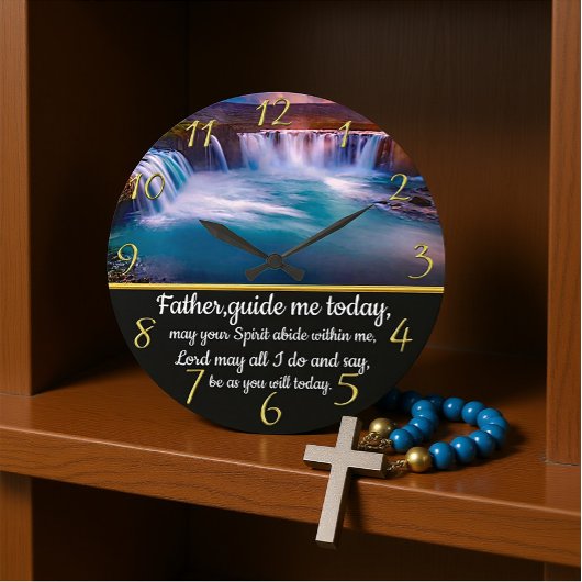 Gold Christelijk Faith kruis met Vader, stuur me m Grote Klok