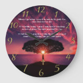 Gold Christelijk Faith kruis met waar ik vandaag h Grote Klok (Voorkant)