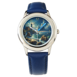 Gold Christelijk Faith kruis met waar ik vandaag h Horloge