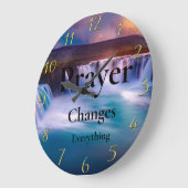 Gold Christelijk Faith Prayer verandert alles Grote Klok (Hoek)