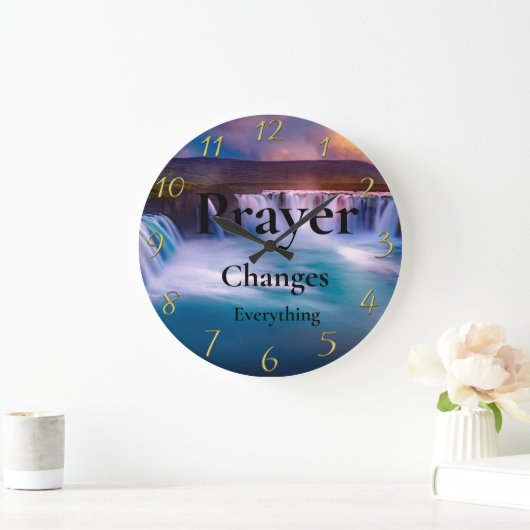 Gold Christelijk Faith Prayer verandert alles Grote Klok (Huis)