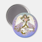 Gold Christelijke Angel Heart magnet (Voorkant / Achterkant)
