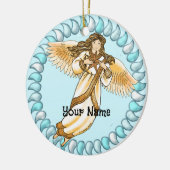 Gold Christelijke Angel Keramisch Ornament (Links)