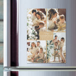 Gold Christmas 4 Fotocollage Magnetische Kaarten<br><div class="desc">Deze magneetkaarten zijn voorzien van uw favoriete foto's en zijn gepersonaliseerd met uw achternaam en de begroeting Vrolijk Kerstfeest en Gelukkig Nieuwjaar in chique letters op goud. Meer design en kleuren in ons collectie.</div>