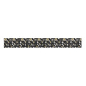 Gold Christmas Aesthetic Pattern- Elegant Metallic Grosgrain Lint (Voorkant)