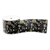 Gold Christmas Aesthetic Pattern- Elegant Metallic Grosgrain Lint (Spoel)