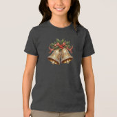 Gold Christmas Bells Boys T-shirt (Voorkant)