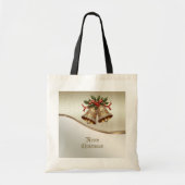 Gold Christmas Bells Holiday Canvas tas (Voorkant)