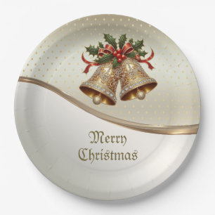Gold Christmas Bells Vakantiepapier Bord