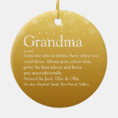 Gold Christmas Grandmother Definition Keramisch Ornament (Achterkant)