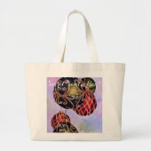  GOLD CHRISTMAS ORNAMENS SECRET SANTA GROTE TOTE BAG (Voorkant)