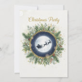 Gold Christmas Party Invitation | Editable Friends Kaart (Achterkant)