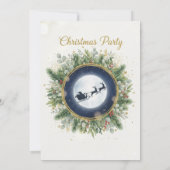 Gold Christmas Party Invitation | Editable Friends Kaart (Achterkant)