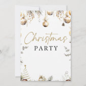 Gold Christmas Party Invitation | Editable Friends Kaart (Achterkant)