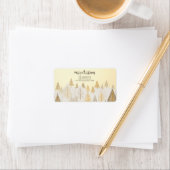 Gold Christmas Pine Trees Retouradres Labels (Insitu)