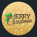 Gold Christmas Sticker<br><div class="desc">Gold Christmas Sticker</div>