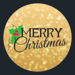 Gold Christmas Sticker<br><div class="desc">Gold Christmas Sticker</div>